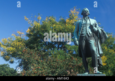 Statue d'Alexandre Hamilton à Paterson dans le New Jersey Banque D'Images