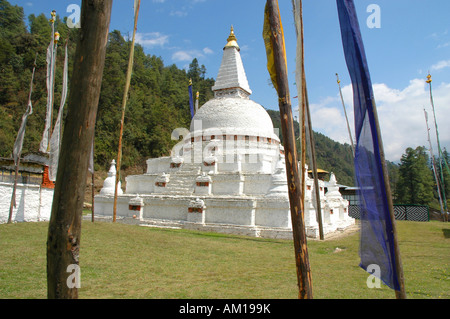 Chendebji-Chorten On, le Bhoutan Banque D'Images