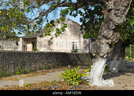 L'architecture dans la ville fantôme d'Ibo Island, îles des Quirimbas, au Mozambique, l'Afrique Banque D'Images