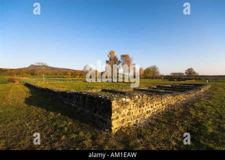 Vestiges d'un mur roman domaine près de Schlatt am Randen, Hegau, Constance district, Bade-Wurtemberg, Allemagne Banque D'Images