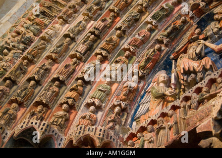 Portique de la Majestad dans l'église Santa Maria la Mayor province de Valladolid TORO 12ème siècle Castille Leon region FRANCE Banque D'Images