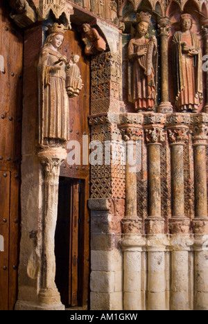 Portique de la Majestad dans l'église Santa Maria la Mayor province de Valladolid TORO 12ème siècle Castille Leon region FRANCE Banque D'Images