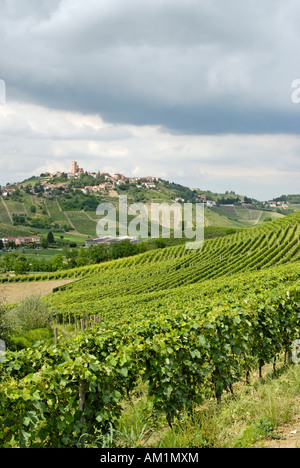 Campagne vallonnée entre Asti et Alba Langhe Piemonte Piemonte Italie Banque D'Images