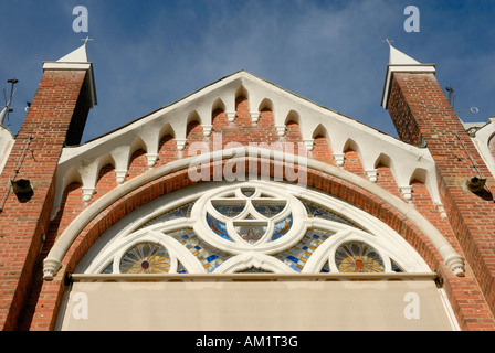 Façade, la maison gothique, Woerlitz Park, UNESCO World Heritage Site, Saxe-Anhalt, Allemagne Banque D'Images