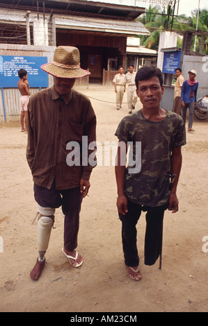 Les victimes de mines. Phnom Penh, Cambodge, Asie du sud-est. Banque D'Images