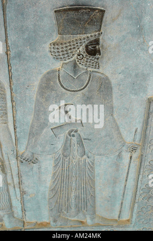 Guerrier perse Xerxès en secours Iran PERSEPOLIS palace Banque D'Images