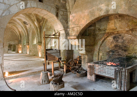 La Forge, l'abbaye de Fontenay, nr Montbard, Bourgogne, France Banque D'Images