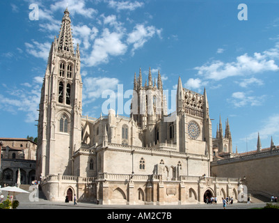 Cathédrale et de la Plaza San Fernando Rey, Burgos, Castille et Leon, Espagne Banque D'Images