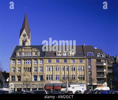 Géographie / billet, l'Allemagne, en Rhénanie du Nord-Westphalie, Castrop-Rauxel, places, place du marché, Additional-Rights Clearance-Info, Lutherkirche--Not-Available Banque D'Images