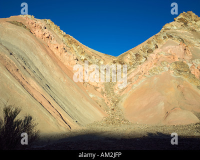 La vallée de la peint contreforts des Andes près de Barreal Banque D'Images