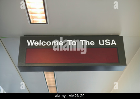 Secteur des douanes d'un aéroport international, United States Banque D'Images