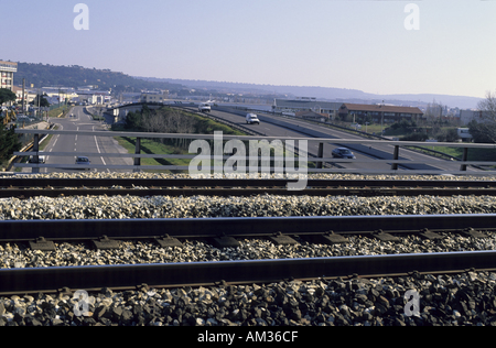 France Vitrolles chemins sur un pont près de l'aéroport de Marignane Banque D'Images