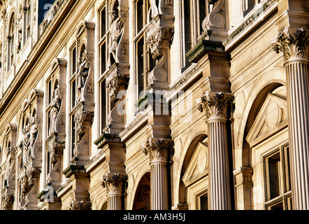 Façade de la mairie de Paris Hôtel de Ville Banque D'Images