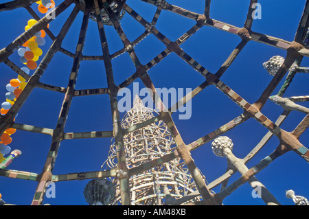 Watts Towers 20e anniversaire de l'émeute de 1965 Los Angeles California Banque D'Images