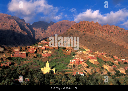 Maroc, Anti-Atlas, Tafraoute, village de Imi N'Tizerht Banque D'Images