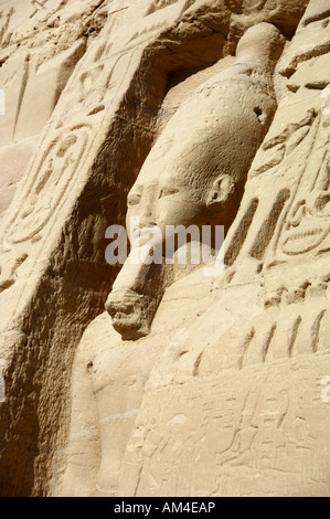 Plus petit temple Abou Simbel Egypte Afrique du Nord Banque D'Images