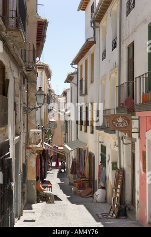 Boutiques de la Vieille Ville, Quartier Albaicin, Grenade, Andalousie, Espagne Banque D'Images