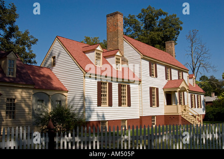 St George Tucker House à Colonial Williamsburg Banque D'Images