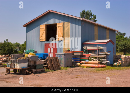 Fisherman's Shed, North Rustico Harbour, Île du Prince Édouard Banque D'Images