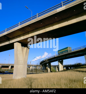 Des Trunk road intersection sur l'A19, près de Cleveland, Middlesbrough, Angleterre, Royaume-Uni. Banque D'Images