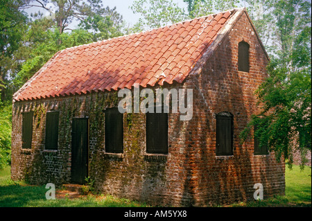 Esclave s quarts sur la Boone Hall Plantation Charleston SC Banque D'Images