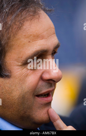 Michel Platini (président de l'UEFA), Wals-Siezenheim, Autriche Banque D'Images