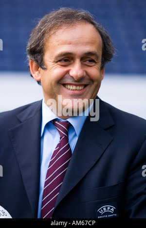 Michel Platini (président de l'UEFA), Wals-Siezenheim, Autriche Banque D'Images