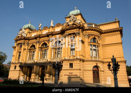 Le Stary Teatr de Cracovie Pologne ou Vieux Théâtre Banque D'Images