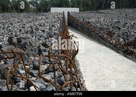 Le site du mémorial de Belzec Pologne Banque D'Images