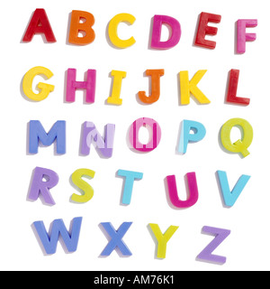 Lettres alphabet magnétique Banque D'Images