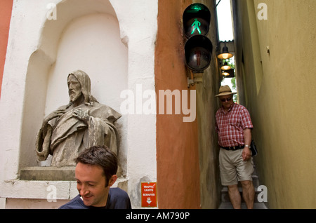 Ruelle dans le quartier de Mala Strana, Prague, République Tchèque Banque D'Images