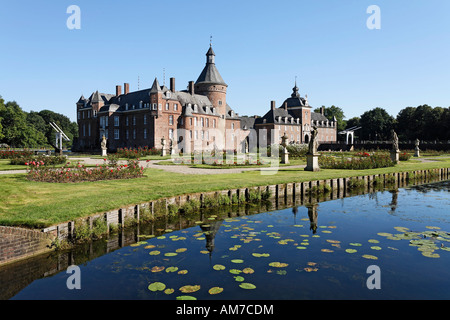 Château amarré Anholt, Isselburg, Westpahlia, NRW, Allemagne Banque D'Images