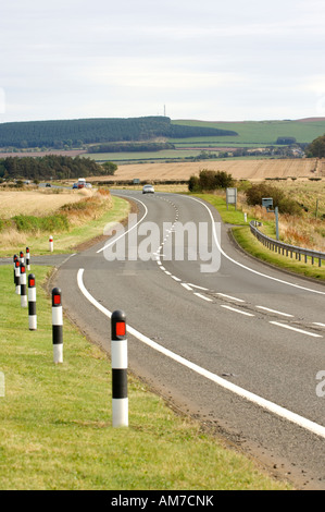 En regardant vers le sud le long de la route A1, Ecosse Banque D'Images