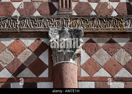 Monastère de Lorsch, salle des rois carolingiens, détail de la façade, Hesse, Allemagne Banque D'Images