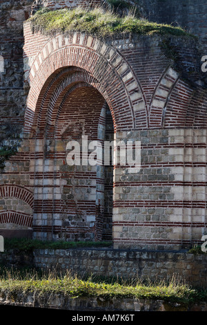 Bain Public de l'empereur, des fenêtres du caldarium, maçonnerie romaine, Trèves, Rhénanie-Palatinat, Allemagne Banque D'Images