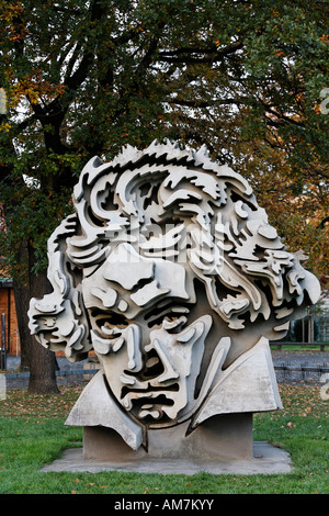 Beethoon, buste visuellement époustouflant de Beethoven, salle Beethoven, Bonn, NRW, Allemagne Banque D'Images