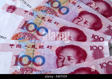 100 renminbi yuan monnaie chinoise note Banque D'Images