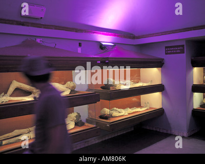 L'homme momifié exposé au musée de momies au Mexique Banque D'Images