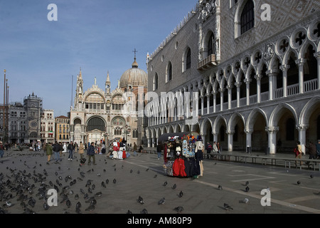 Venise, San Markus Plaza avec dole, Italie Banque D'Images