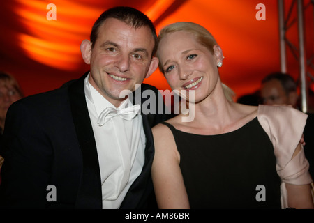 Grandhotel Schloss Bensberg, Wine Awards 2007, Dominique Horwitz et épouse Anna Banque D'Images