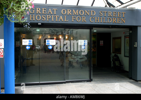 L'entrée de l'hôpital Great Ormond Street de Londres, en Angleterre pour les enfants Banque D'Images