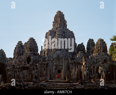 Complexe du temple du Bayon Angkor Thom Angkor Wat Siem Reap Cambodge site du patrimoine mondial de l'Tempelanlage von Bayon Banque D'Images