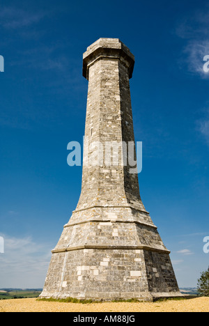 Le Vice-amiral sir Thomas Masterman Hardy monument situé près de Portesham, Dorset, England, UK Banque D'Images