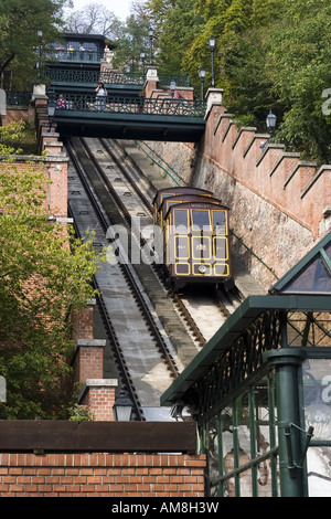 Funiculaire funiculaire Hongrie Budapest Banque D'Images