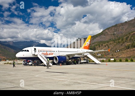 Druk Air, l'Aéroport International de Paro Paro, Bhoutan , Banque D'Images