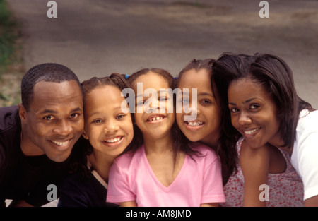 Les parents de filles, portrait Banque D'Images