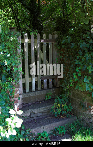 Porte de jardin rustique à Arley près de la vallée de la Severn à Bridgenorth Banque D'Images