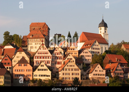 Ville d'Altensteig dans le Nord de la Forêt Noire Allemagne Baden Wuerttemberg Septembre 2005 Banque D'Images