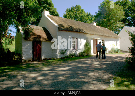 L'Ulster American Folk Park, près de Omagh, dans le comté de Tyrone, Irlande. La Mellon Homestead. Naissance d'entre nous le juge Thomas Mellon. Banque D'Images