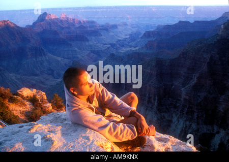 Grand canyon coucher du soleil Banque D'Images